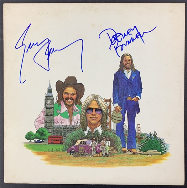 America: Dewey Bunnell & Gerry Beckley Signed "Greatest Hits" Album Cover (Beckett/BAS)