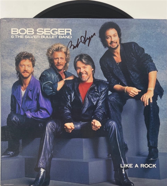 Bob Seger Signed “Like a Rock” Album Cover w/ Vinyl (Epperson/REAL)