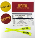 Led Zeppelin 2012 Celebration Day Memorabilia Lot w/ Signed Ticket Holder (Tracks Ltd & Epperson/REAL)