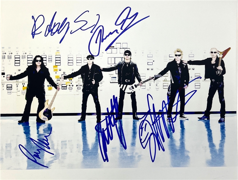 The Scorpions Desirable Signed 11" x 14" Color Photo with All Five Members! (Third Party Guaranteed)