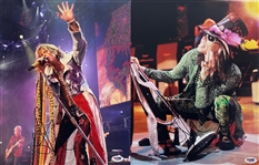 Aerosmith: Steven Tyler Lot of Two (2) Signed 11" x 14 Photographs (PSA/DNA)