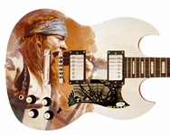Axl Rose Signed Custom Graphic Guitar (ACOA)