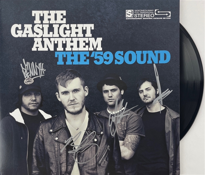 The Gaslight Anthem: In-Person Group Signed "The 59 Sound" LP w/ Vinyl (Third Party Guaranteed)