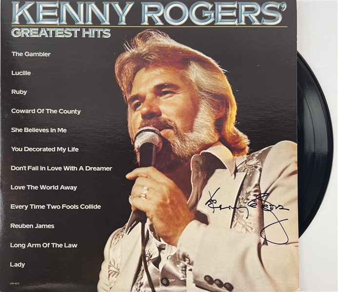 Kenny Rogers In-Person Signed "Greatest Hits" Album Cover w/ Vinyl (Third Party Guaranteed)