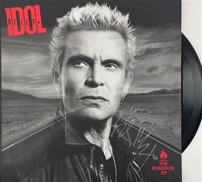 Billy Idol In-Person Signed "The Roadside" Album Cover w/ Vinyl (Third Party Guaranteed)