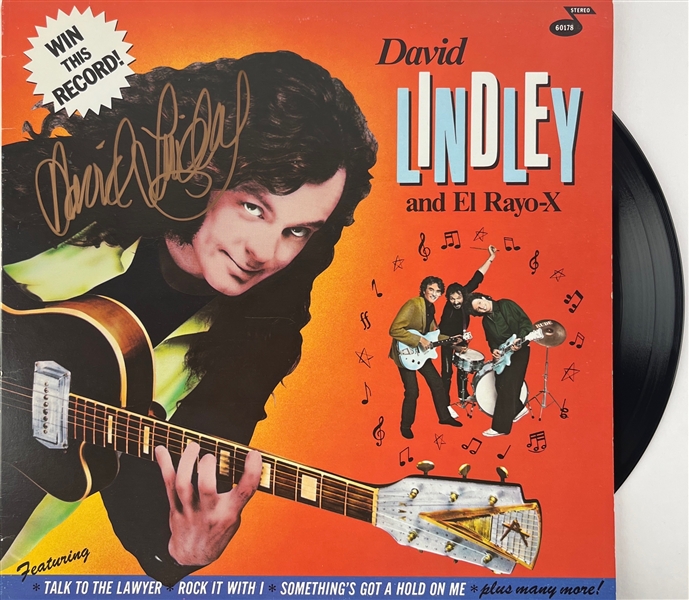 David Lindley In-Person Signed Album Cover w/ Vinyl (Third Party Guaranteed)