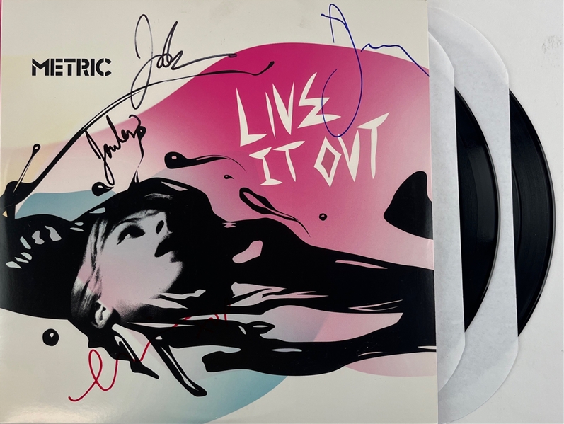 Metric: Group Signed "Live it Out" Album Cover w/ Vinyl (Third Party Guaranteed)