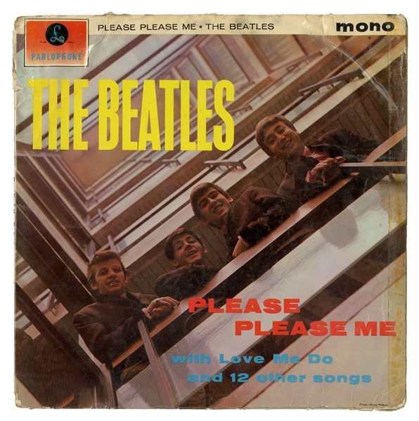 The Beatles Fully Group Signed “Please Please Me” Album (4 Sigs) (UK) (Tracks COA & Epperson/REAL LOAs) 