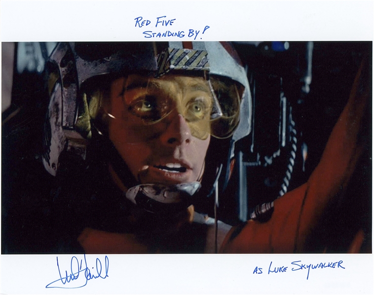 Star Wars: Mark Hamill w/ “Red Five” Quote Signed 10” x 8” Photo from “A New Hope” (Third Party Guaranteed)