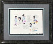 The Beatles: Ron Campbell Original Gauche Drawing Model Sheet Story Board “Saturday Morning Cartoons” Featuring Paul McCartney Framed (Third Party Guaranteed) 