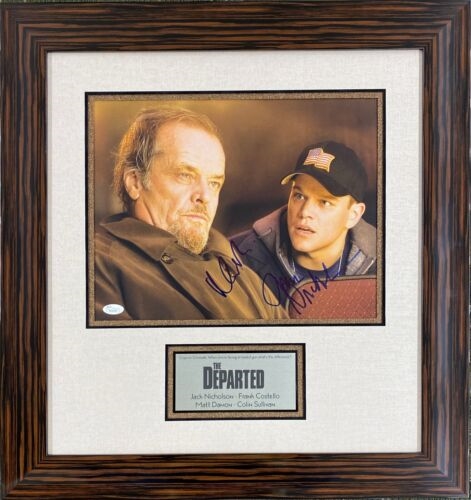 The Departed: Jack Nicholson & Matt Damon Dual-Signed 14” x 11” Photo (JSA Authentication) 