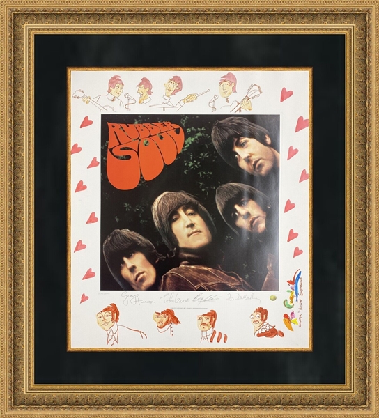 The Beatles: Ron Campbell Fantastic Original Artwork “Rubber Soul Hearts” Litho (Third Party Guaranteed) 