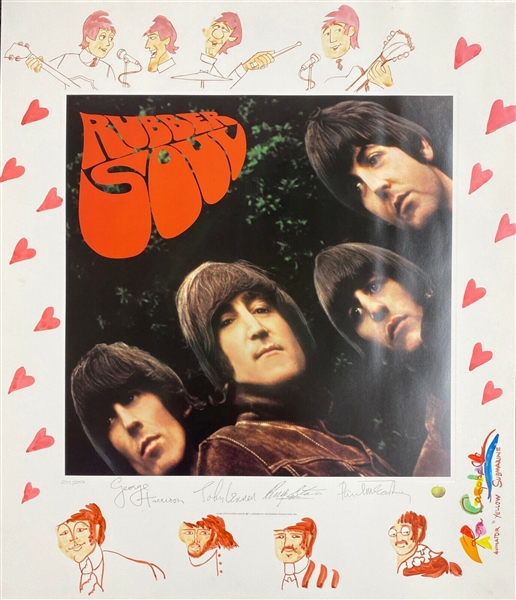 The Beatles: Ron Campbell Fantastic Original Artwork “Rubber Soul Hearts” Litho (Third Party Guaranteed) 