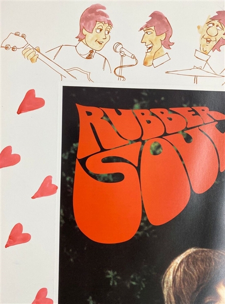 The Beatles: Ron Campbell Fantastic Original Artwork “Rubber Soul Hearts” Litho (Third Party Guaranteed) 
