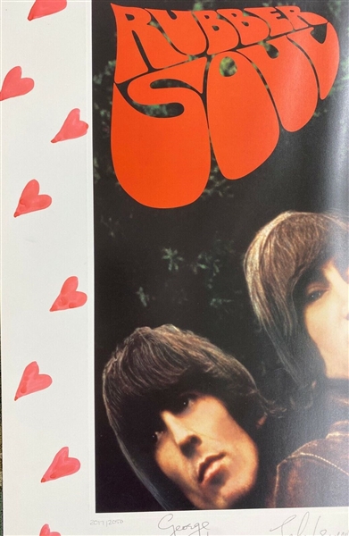 The Beatles: Ron Campbell Fantastic Original Artwork “Rubber Soul Hearts” Litho (Third Party Guaranteed) 