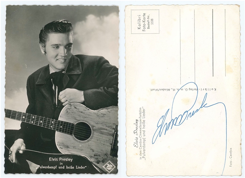 Elvis Presley Signed 3.5” x 5.5” Photo Postcard (Roger Epperson/REAL LOA) 