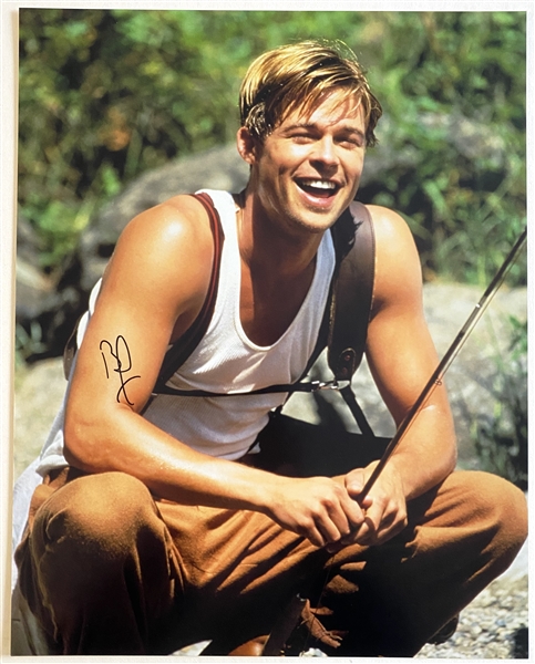 Brad Pitt “A River Runs Through It” In-Person Signed 11” x 14” Photo (JSA Authentication)