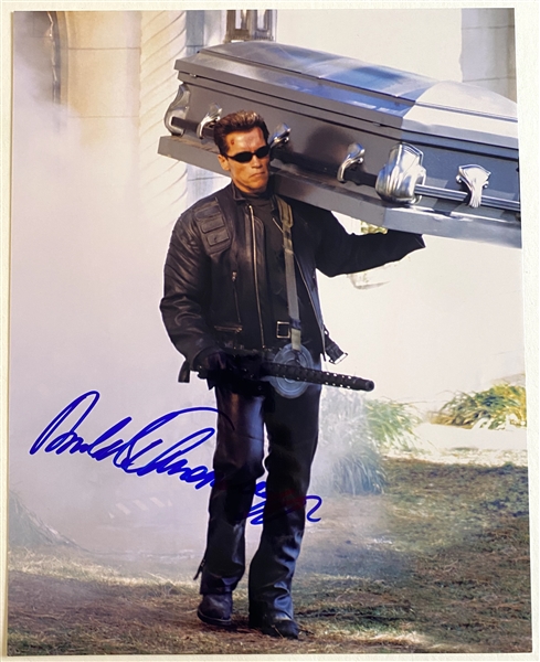 Terminator 2: Arnold Schwarzenegger In-Person Signed 11” x 14” Photo (JSA Authentication)