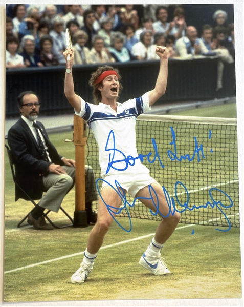 John McEnroe In-Person Signed 11” x 14” Photo (JSA Authentication)