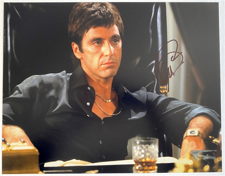 Scarface: Al Pacino In-Person Signed 14” x 11” Photo (JSA Authentication)