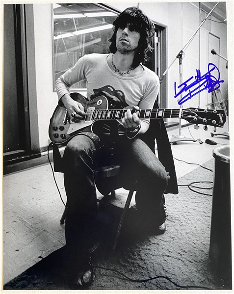 Rolling Stones: Keith Richards In-Person Signed 11” x 14” Photo (JSA Authentication)