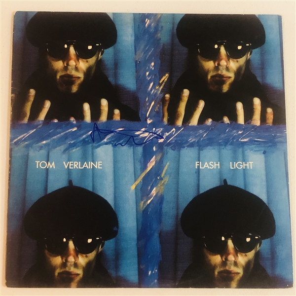 Television: Tom Verlaine In-Person Signed “Flash Light” Album Record (John Brennan Collection) (Beckett/BAS Authentication)