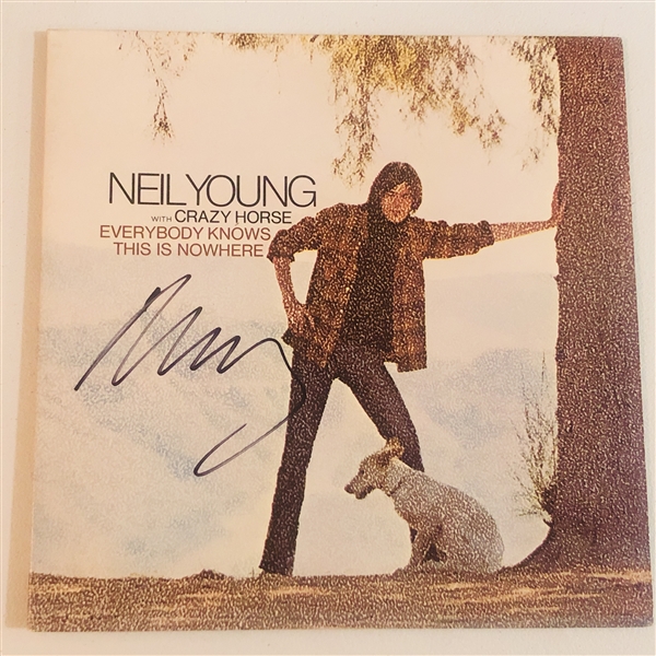 Neil Young In-Person Signed “Everybody Knows This is Nowhere” Album Record (John Brennan Collection) (JSA Authentication)