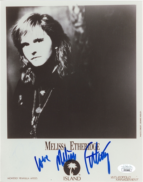 Melissa Etheridge In-Person Signed 8” x 10” Photo (John Brennan Collection) (JSA Authentication)