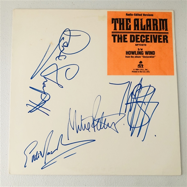 The Alarm In-Person Group Signed "The Deceiver” 12” EP Record (4 Sigs) (John Brennan Collection) (JSA Authentication)