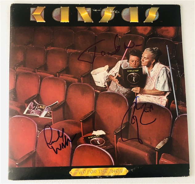 Kansas In-Person Group Signed "Two for the Show” Album Record (3 Sigs) (John Brennan Collection) (JSA Authentication)