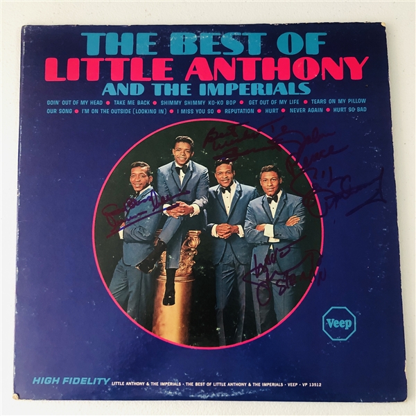 Little Anthony & The Imperials In-Person Group Signed “The Best of” Album Record (4 Sigs) (John Brennan Collection) (JSA Authentication)