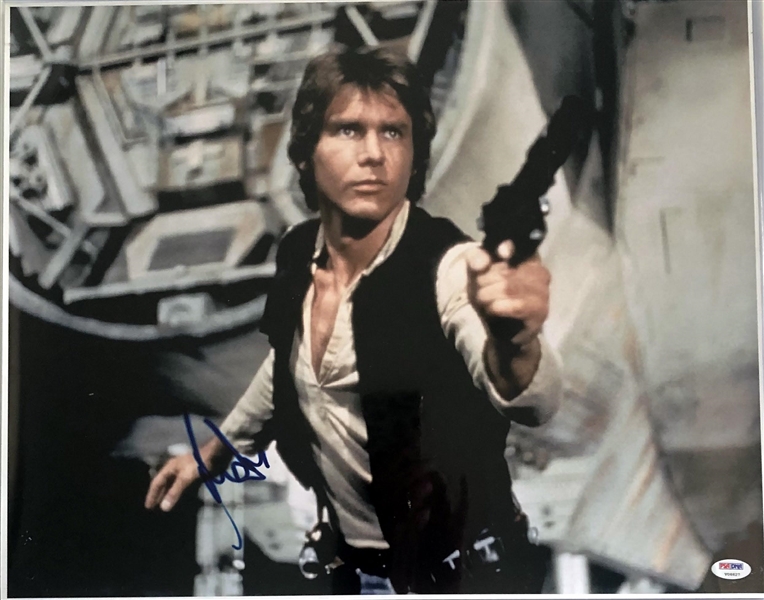 Star Wars: Harrison Ford Signed 20” x 16” Photo (ACOA & PSA) 