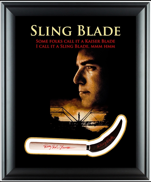Billy Bob Thornton Signed”Sling Blade” Framed w/ Poster Photo Display Exact Proof (2/2) (Third Party Guaranteed)