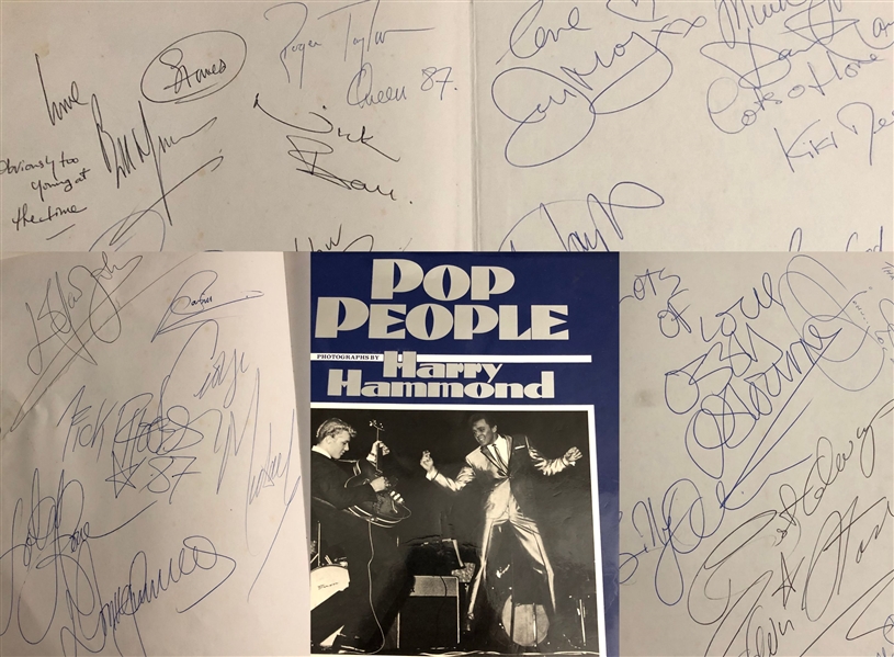 Rock Multi-Signed “Pop People” Book: George Michael, Elton John, Ozzy, Sting, Ect. (25+ Sigs) (Tracks COA) (JSA LOA) 