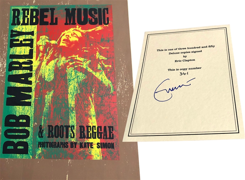 Eric Clapton Signed Deluxe Limited Edition “Rebel Music Bob Marley & Roots Reggae” Book (#341/350) (Third Party Guaranteed)