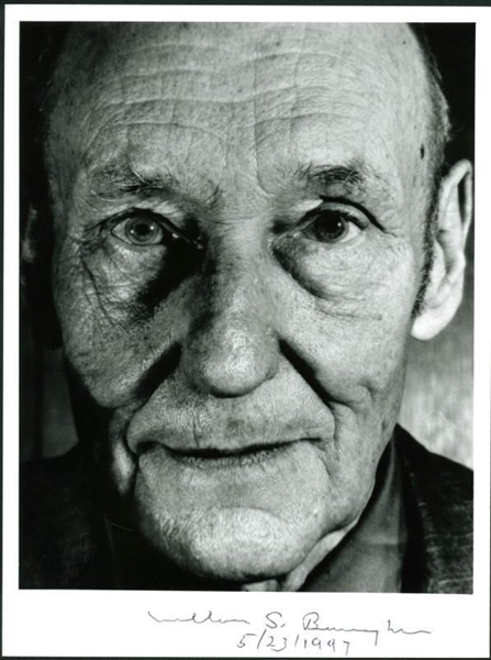 William S. Burroughs Signed & Dated B&W Portrait Photo (PSA/DNA)