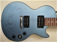 Weezer Group Signed Les Paul Epiphone Special LE Electric Blue Guitar (4 Sigs) (ACOA Authentication)