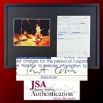 Nirvana: Kurt Cobain Signed Medical Record from Trip to ER for Recurrent Stomach Issues (JSA)