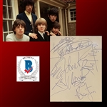 Rolling Stones Superb Signed Vintage Autograph Set with Superb Provenance (Beckett/BAS Encapsulated, Tracks LOA & Letter of Provenance)