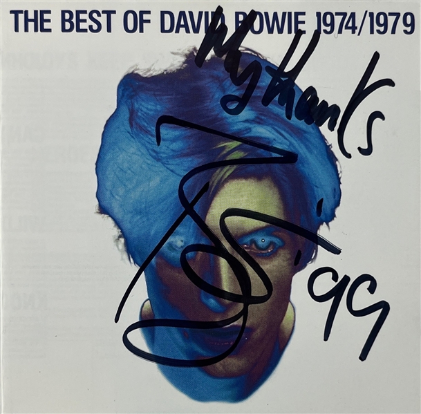 David Bowie 1999 Signed "Best of" CD Insert w/ Disc (Andy Peters Bowie Expert LOA)
