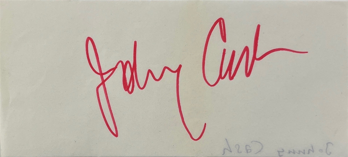Johnny Cash Signed 2" x 4.25" Segment (Epperson/REAL)
