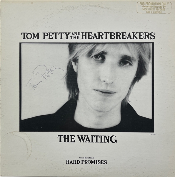 Tom Petty Signed "The Waiting" Promotional Album Cover w/ Vinyl (Epperson/REAL LOA)