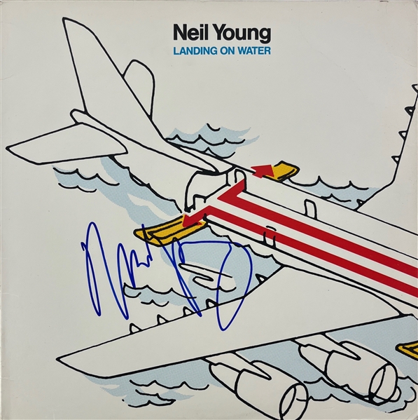 Neil Young Signed "Landing on Water" Album Cover w/ Vinyl (Epperson/REAL LOA)