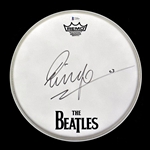 The Beatles: Ringo Starr Signed 12" Drum Head!  (Beckett/BAS)