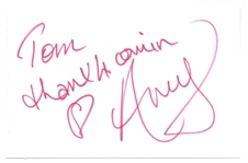 Amy Winehouse Signature on 5.75" x 3.75" Page (Roger Epperson/REAL Authentication)  