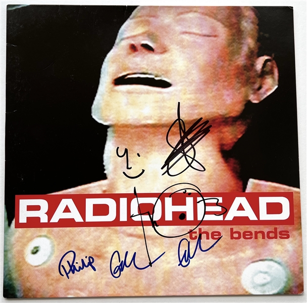 Radiohead In-Person Group Signed “The Bends” Album Record (5 Sigs, Plus Ed x2) (JSA Authentication