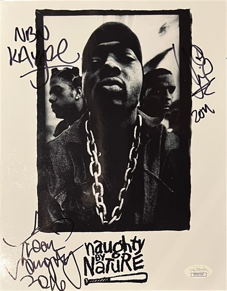 Naughty By Nature Group Signed 8" x 10" Promotional Photograph (JSA COA)