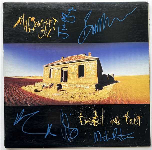 Midnight Oil In-Person Group Signed “Diesel and Dust” Album Record (5 Sigs) (JSA Authentication)