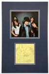 AC/DC Vintage Fully Group Signed Page w/ Bon Scott (5 Sigs) (Roger Epperson/REAL Authentication)