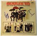 Beatles: McCartney & Starr Dual-Signed “Beatles ‘65” Album Record (2 Sigs) (JSA LOA) 